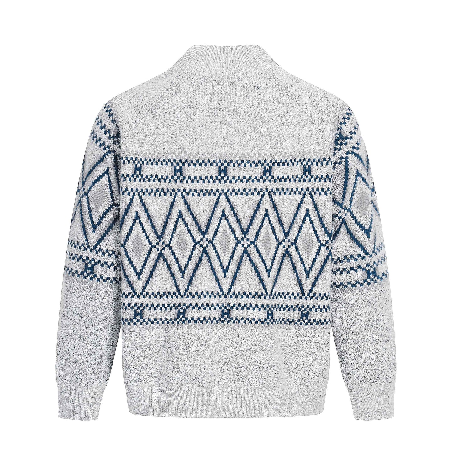 Geometric Textured | Knit Zip Jacket