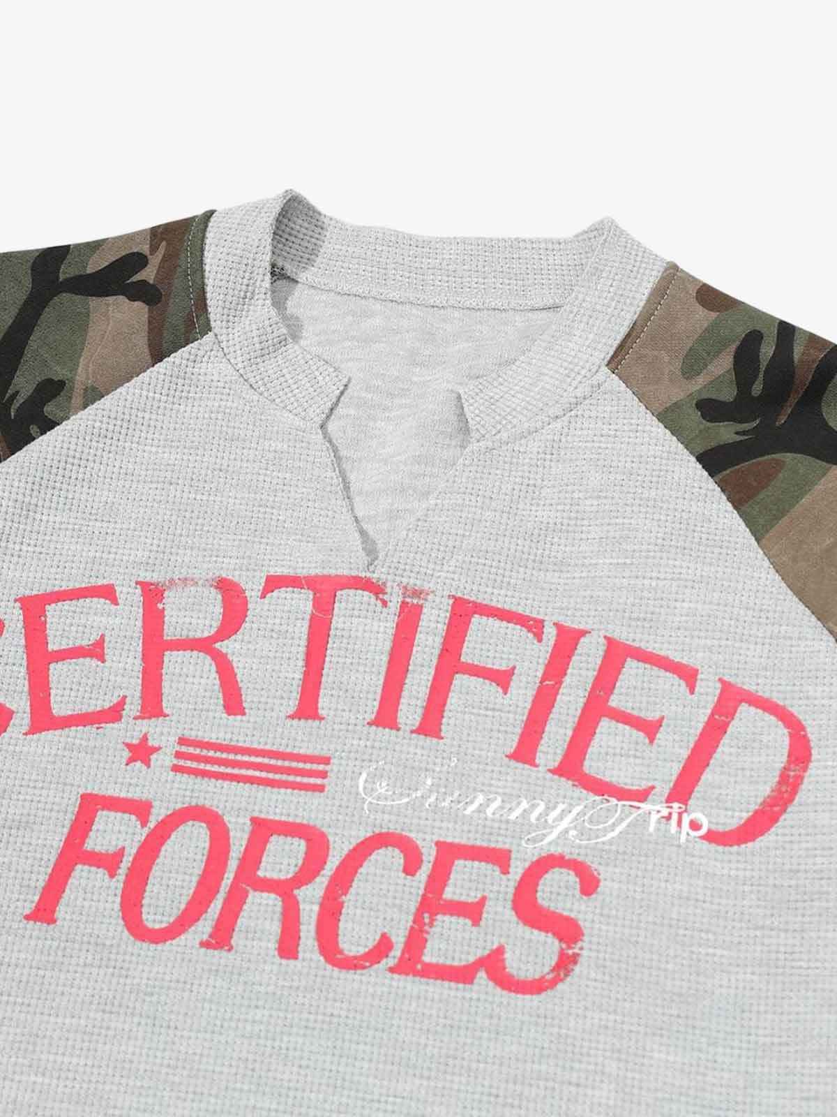 Long Sleeve Camo Raglan