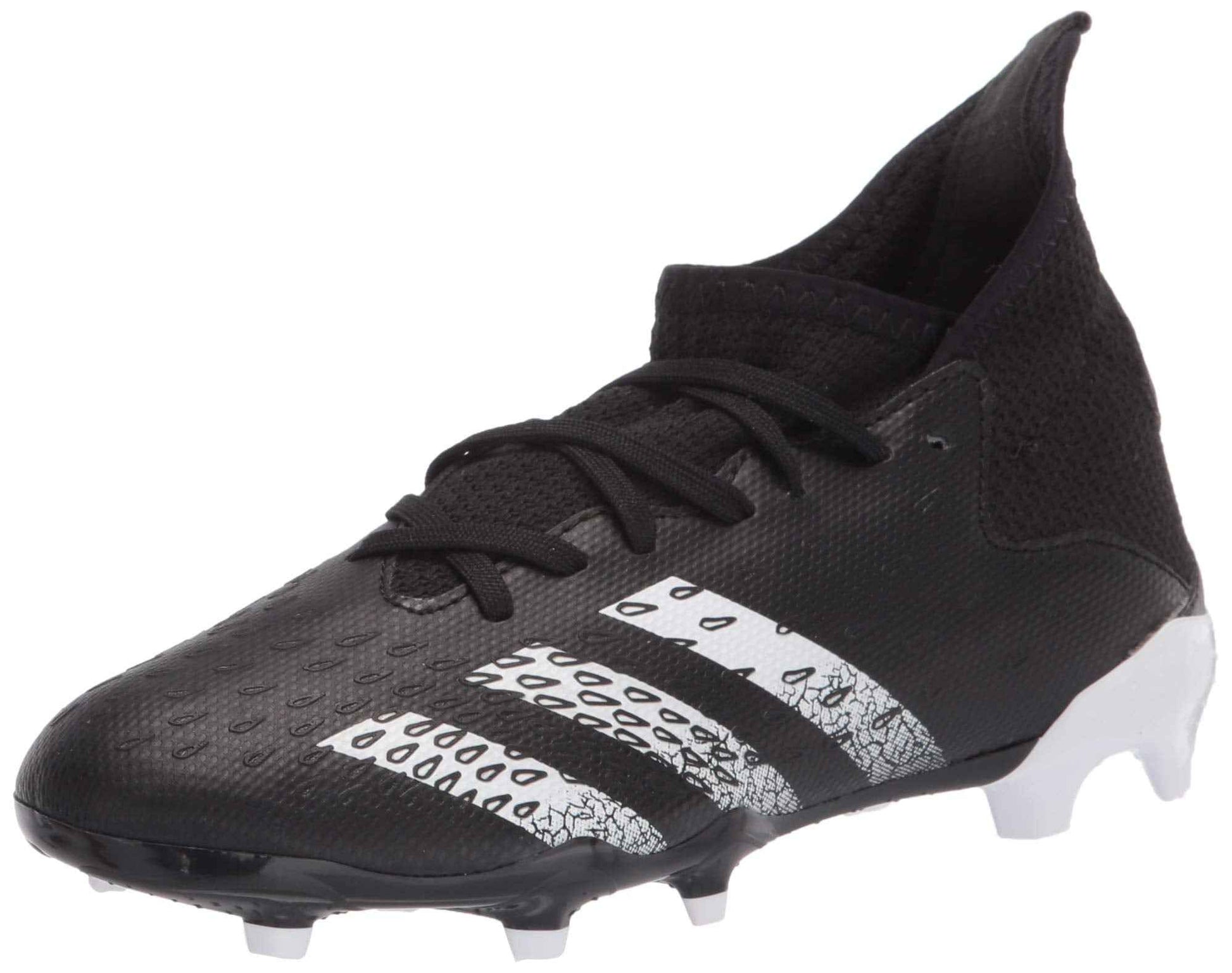 adidas Firm Ground Predator Freak .3 Soccer Shoe (boys) Black/White/Black 12 Little Kid