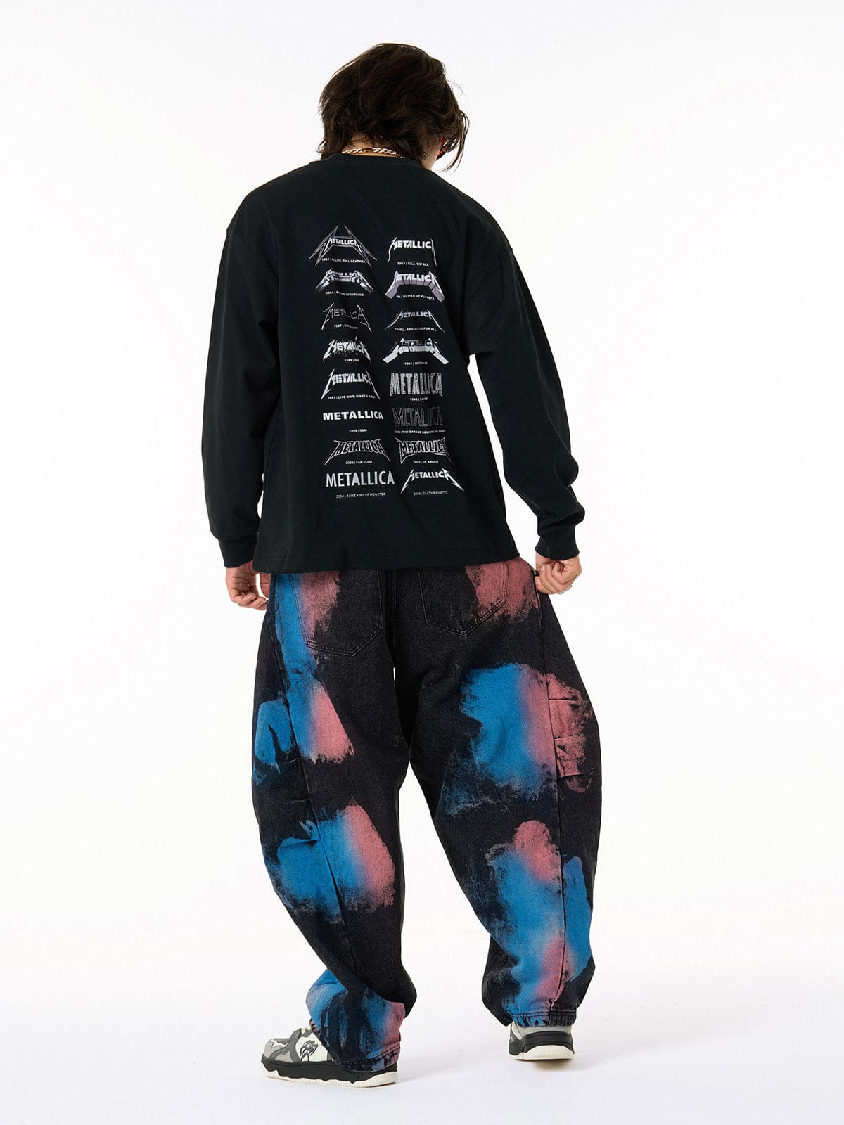 Long Sleeve Metallica Distressed