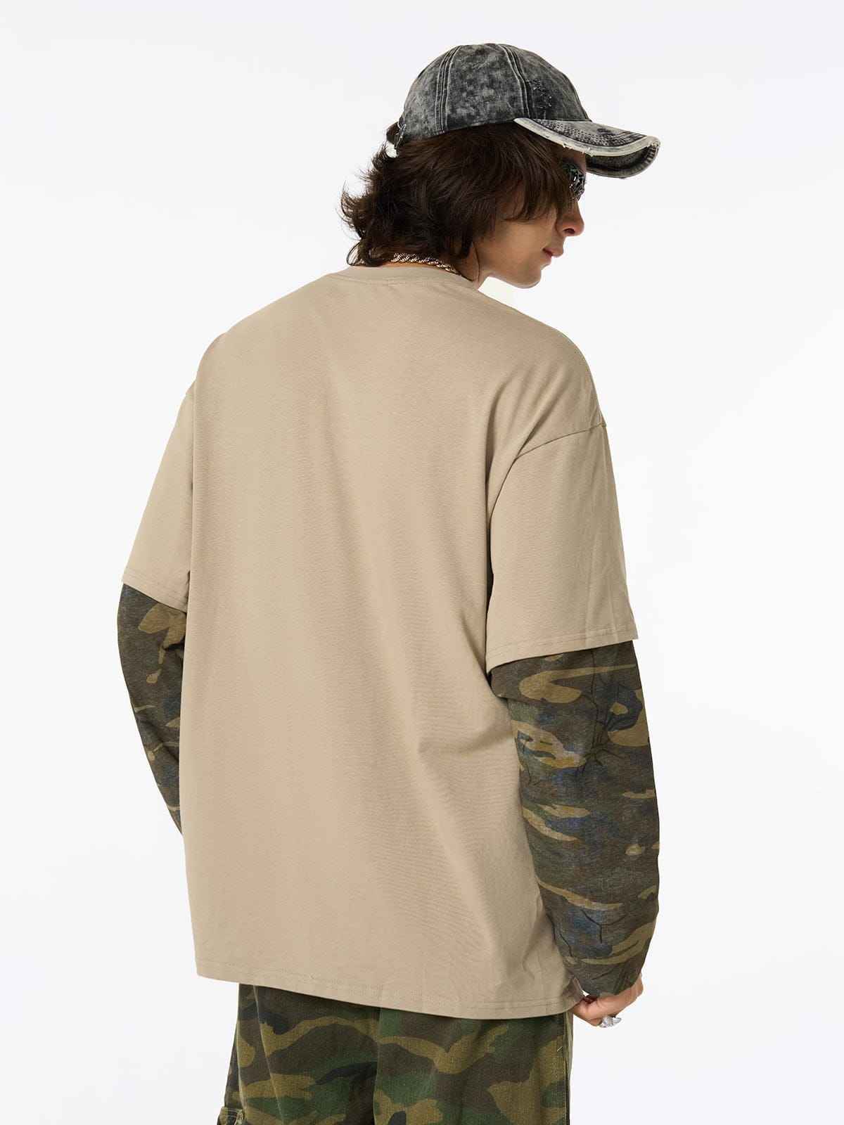 Long Sleeve Distressed Camo