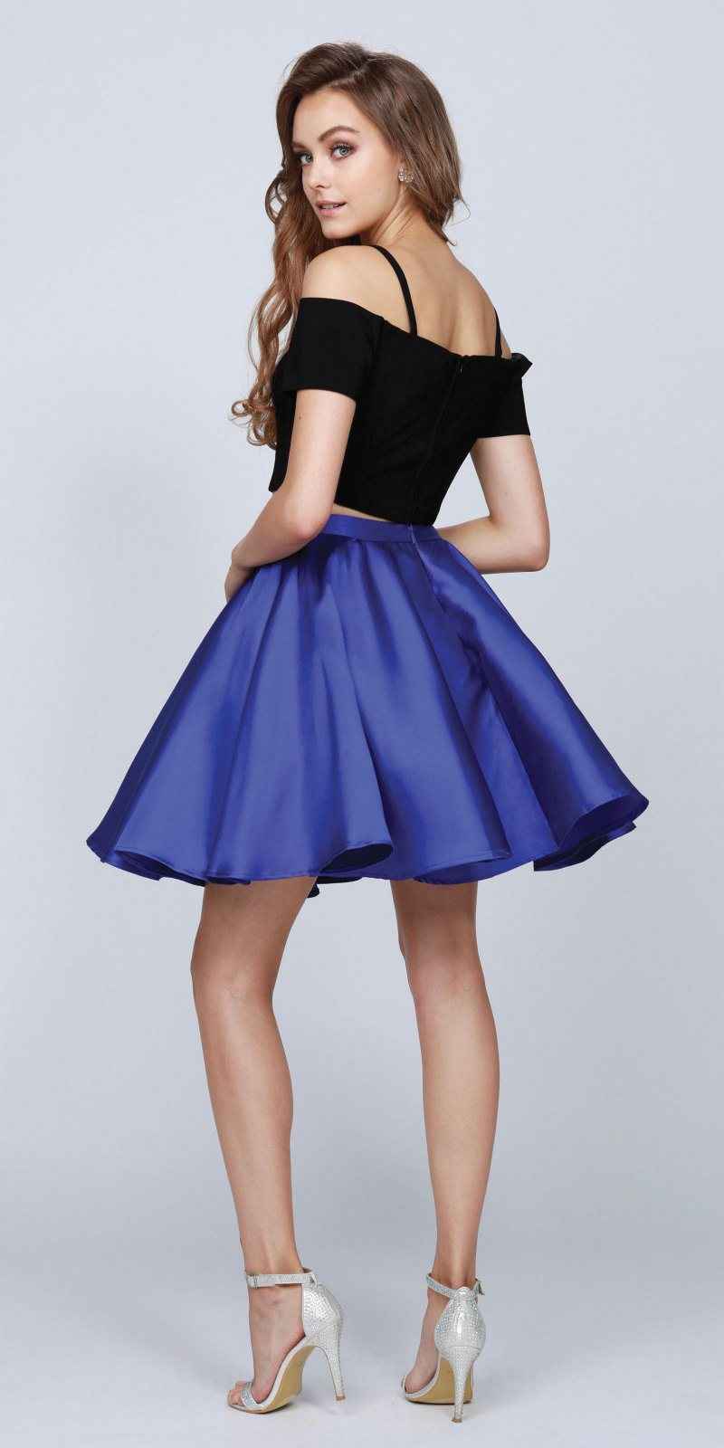 Juliet 809 Short Cold-Shoulder Two-Piece Dress