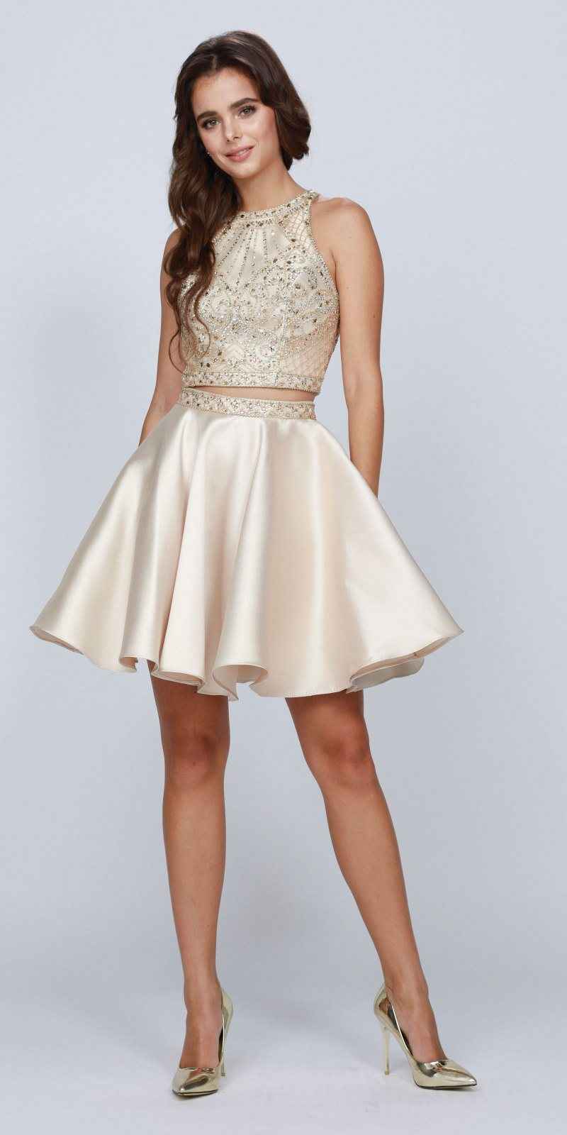 Juliet 811 Two-Piece Short Dress Cut-Out Back