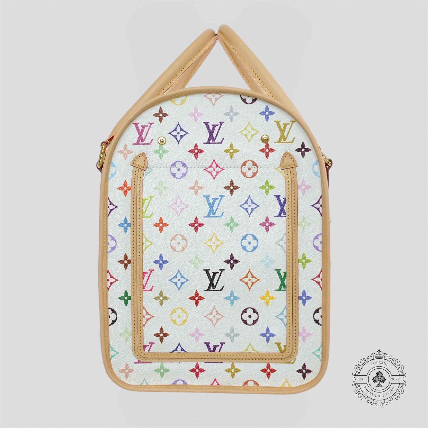 Louis Vuitton x Takashi Murakami Dog Bag in White