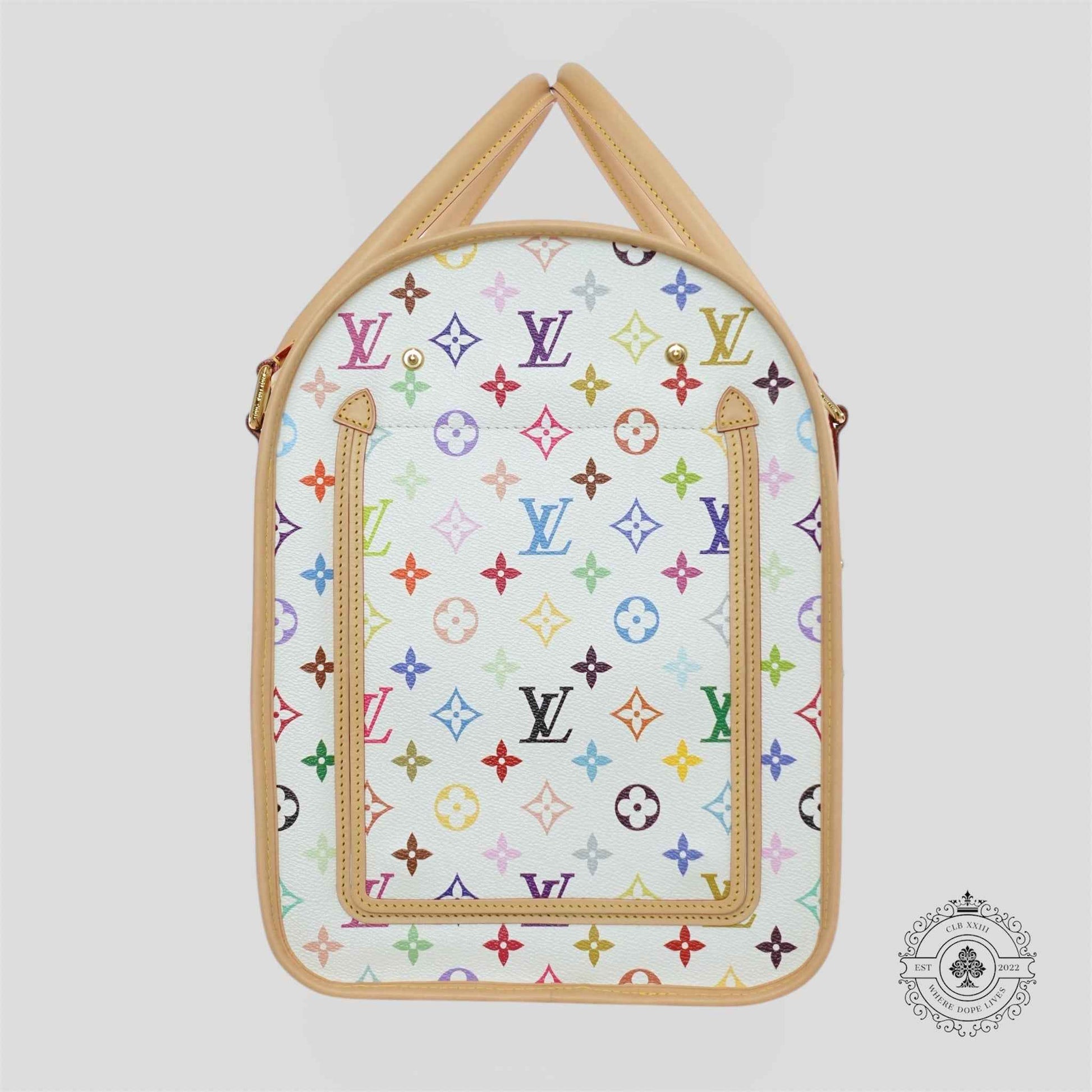 Louis Vuitton x Takashi Murakami Dog Bag in White