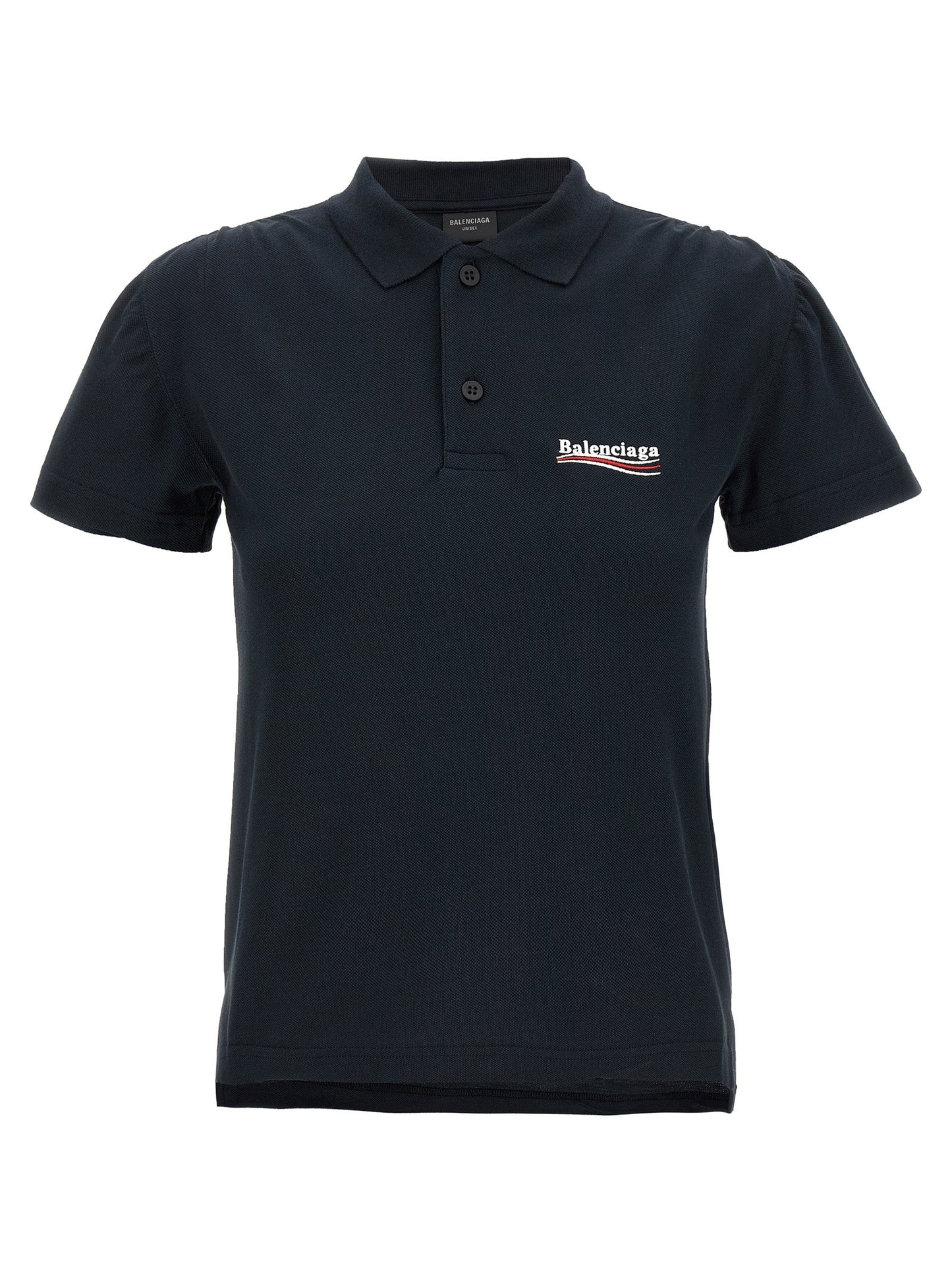 Balenciaga Women Logo Embroidery Polo Shirt