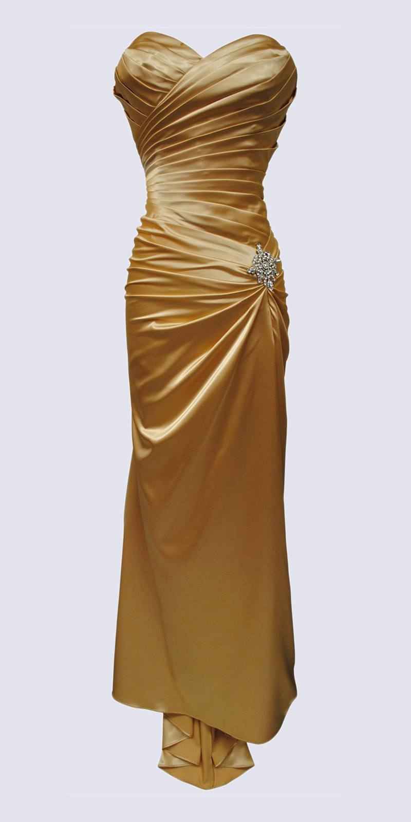 CLEARANCE - Cinderella Divine 8530 Satin Dress Ruched Bodice Sweetheart