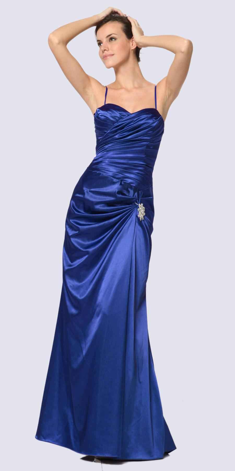 CLEARANCE - Cinderella Divine 8530 Satin Dress Ruched Bodice Sweetheart