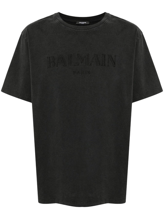 Balmain Men T-Shirt With Vintage Balmain Embroidery