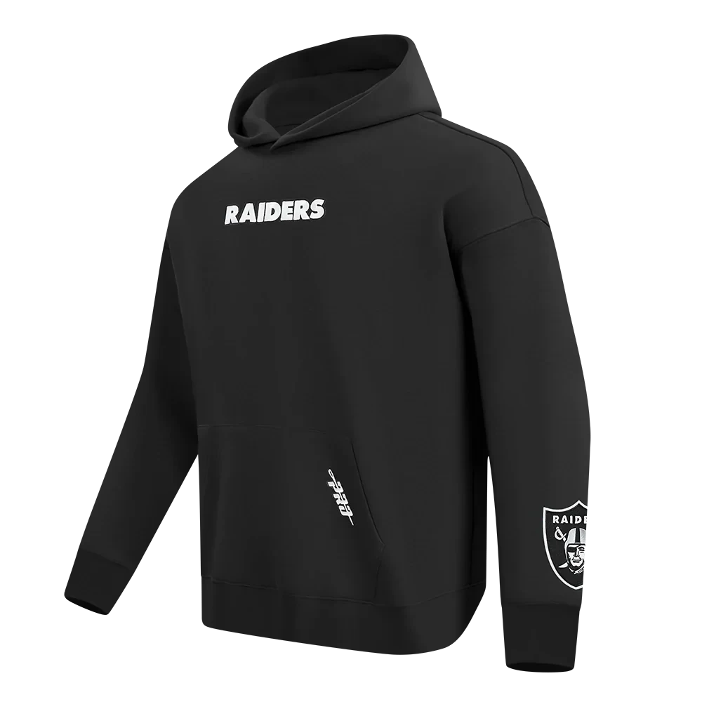 Pro Standard Las Vegas Raiders Wingspan Drop Shoulder Hoodie - Black