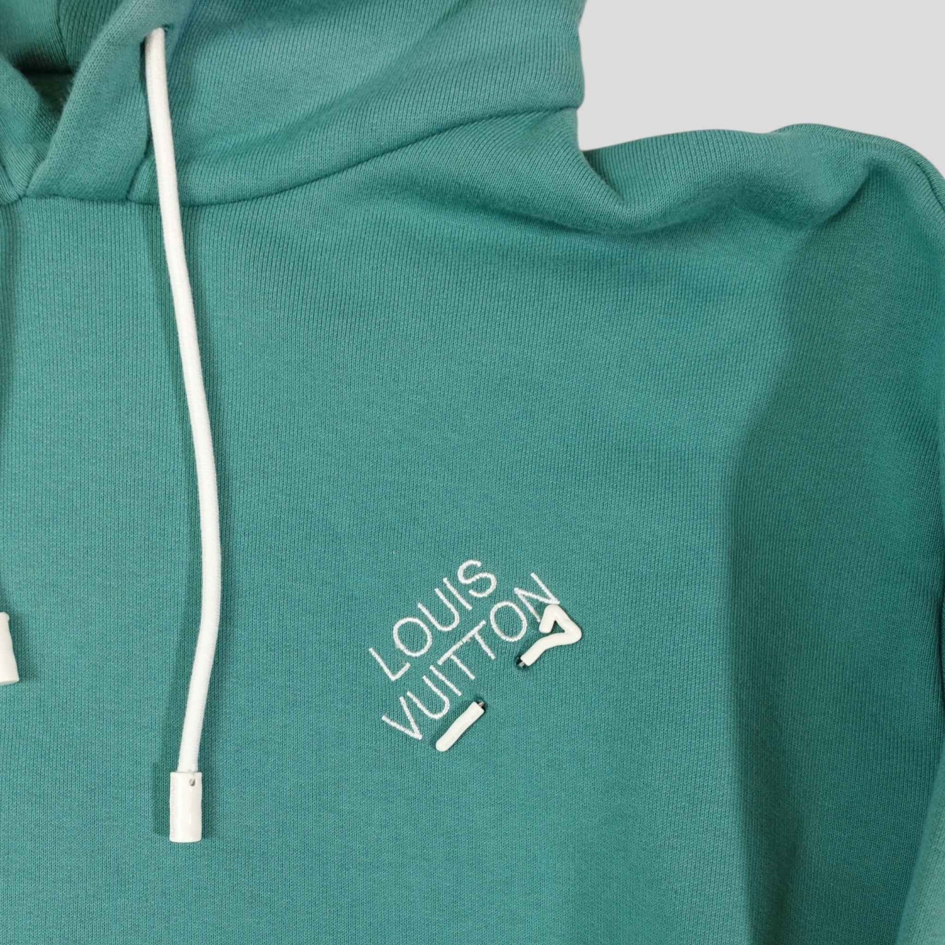 Louis Vuitton Embroidered Signature Hoodie in Marine Blue