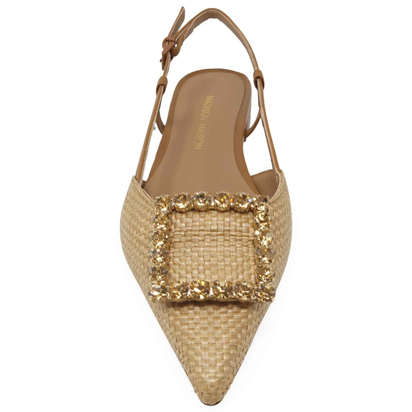 Beige Sling Back Flat