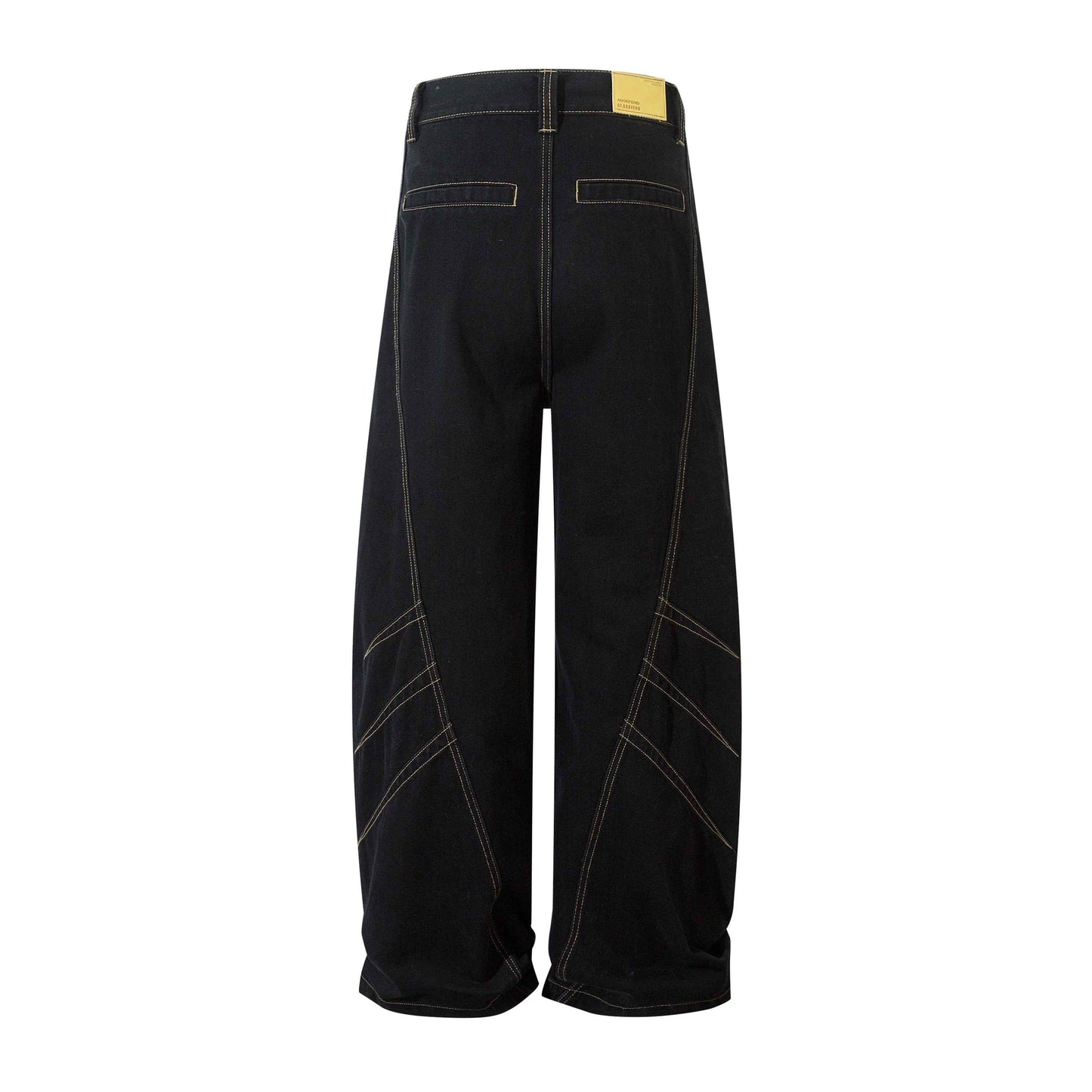 Geometric Stitch | Black Jeans