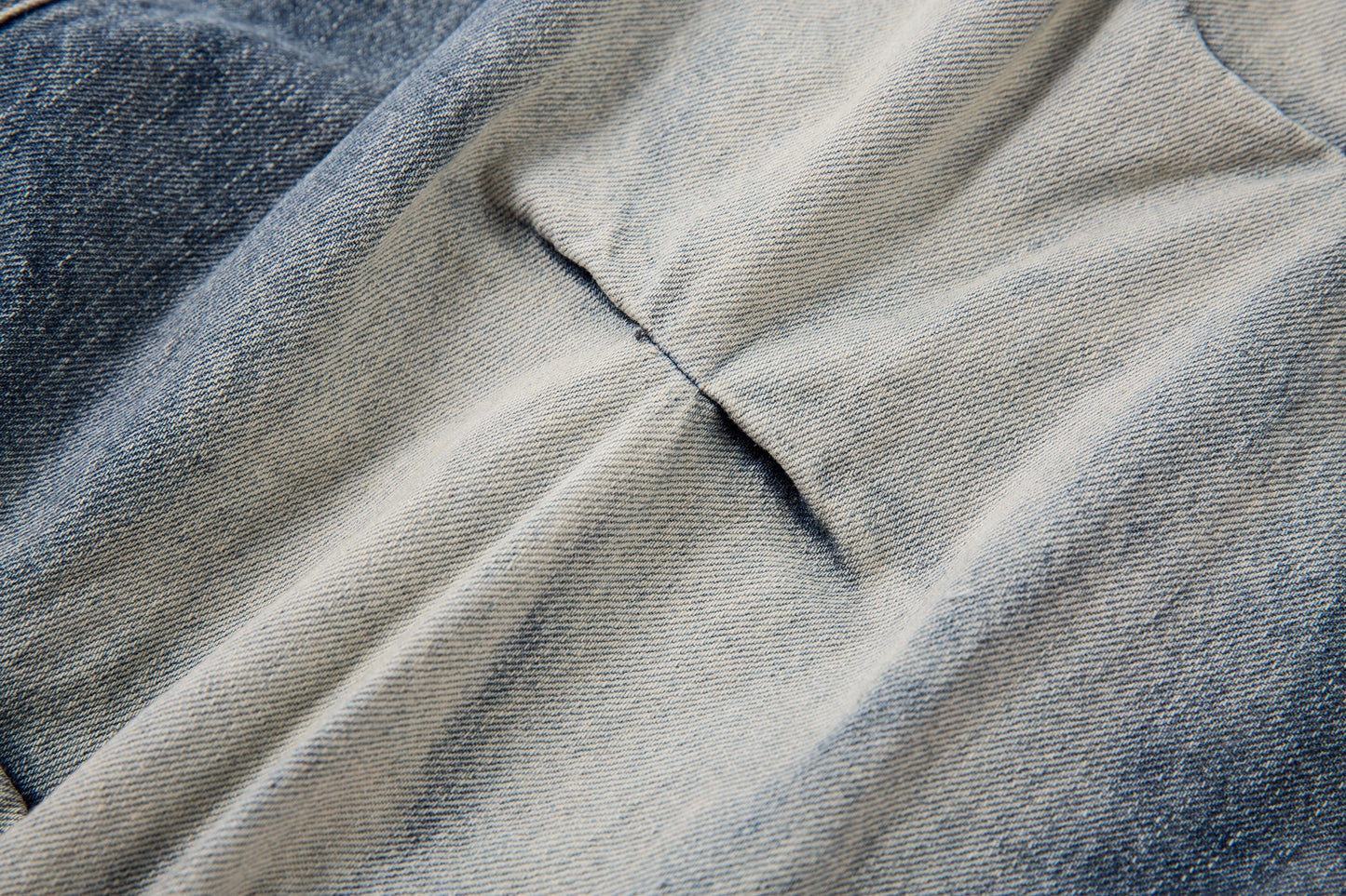 Washed Grid Pleat | Denim Jeans