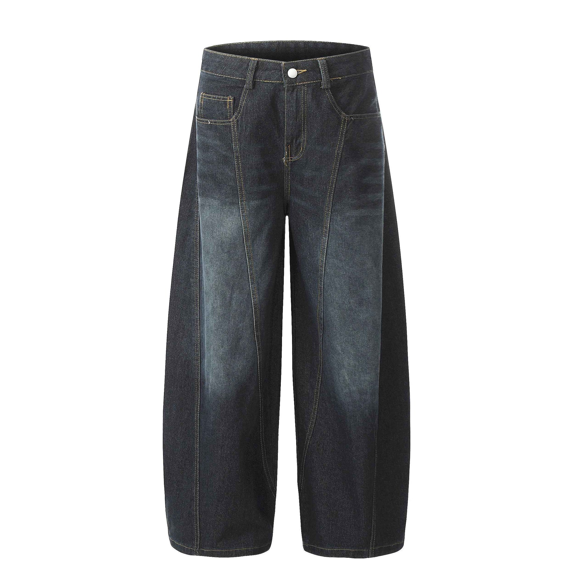 Winter Sky | Knitted Wide-Leg Denim Pants