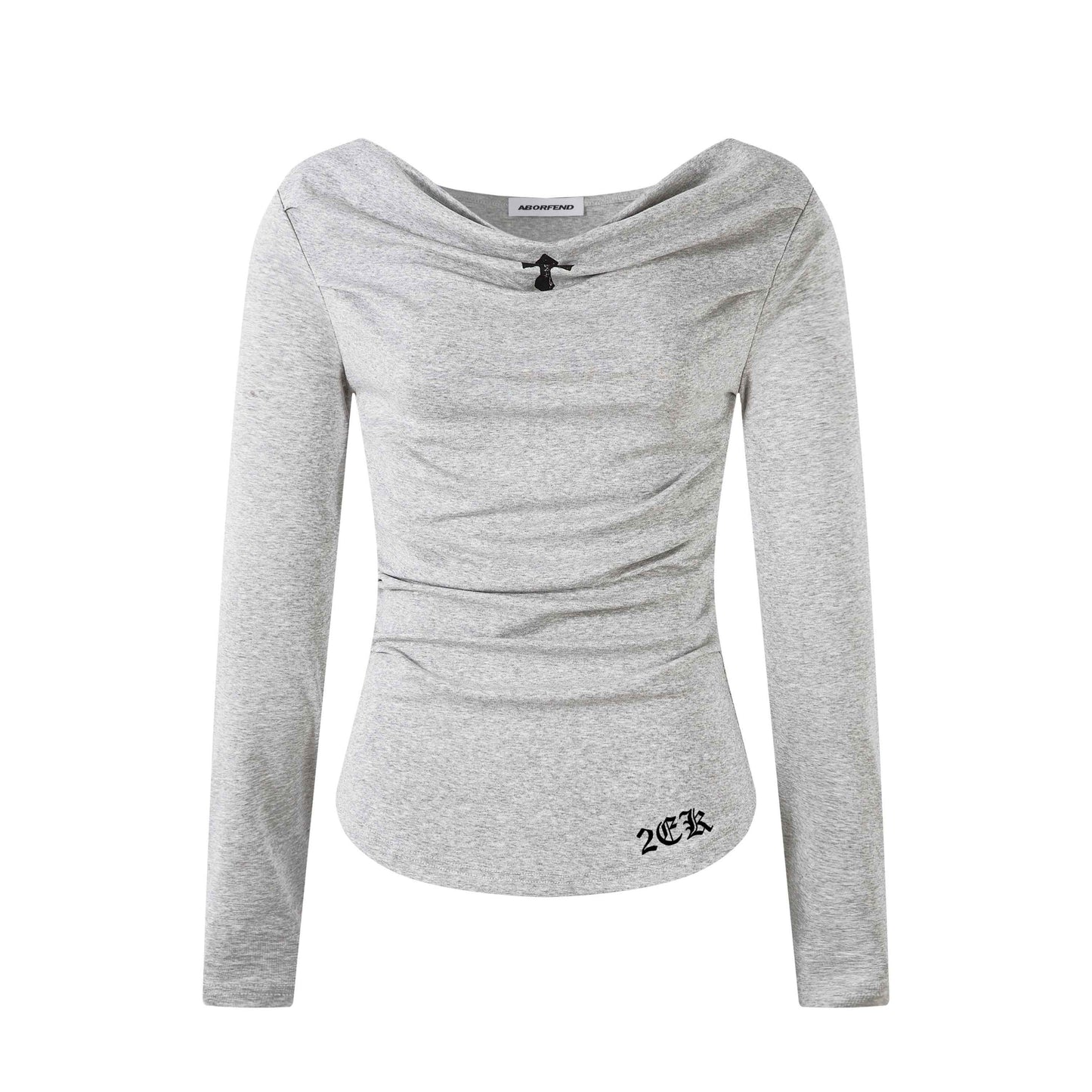 Cross Drape | One Shoulder Ruched Tee