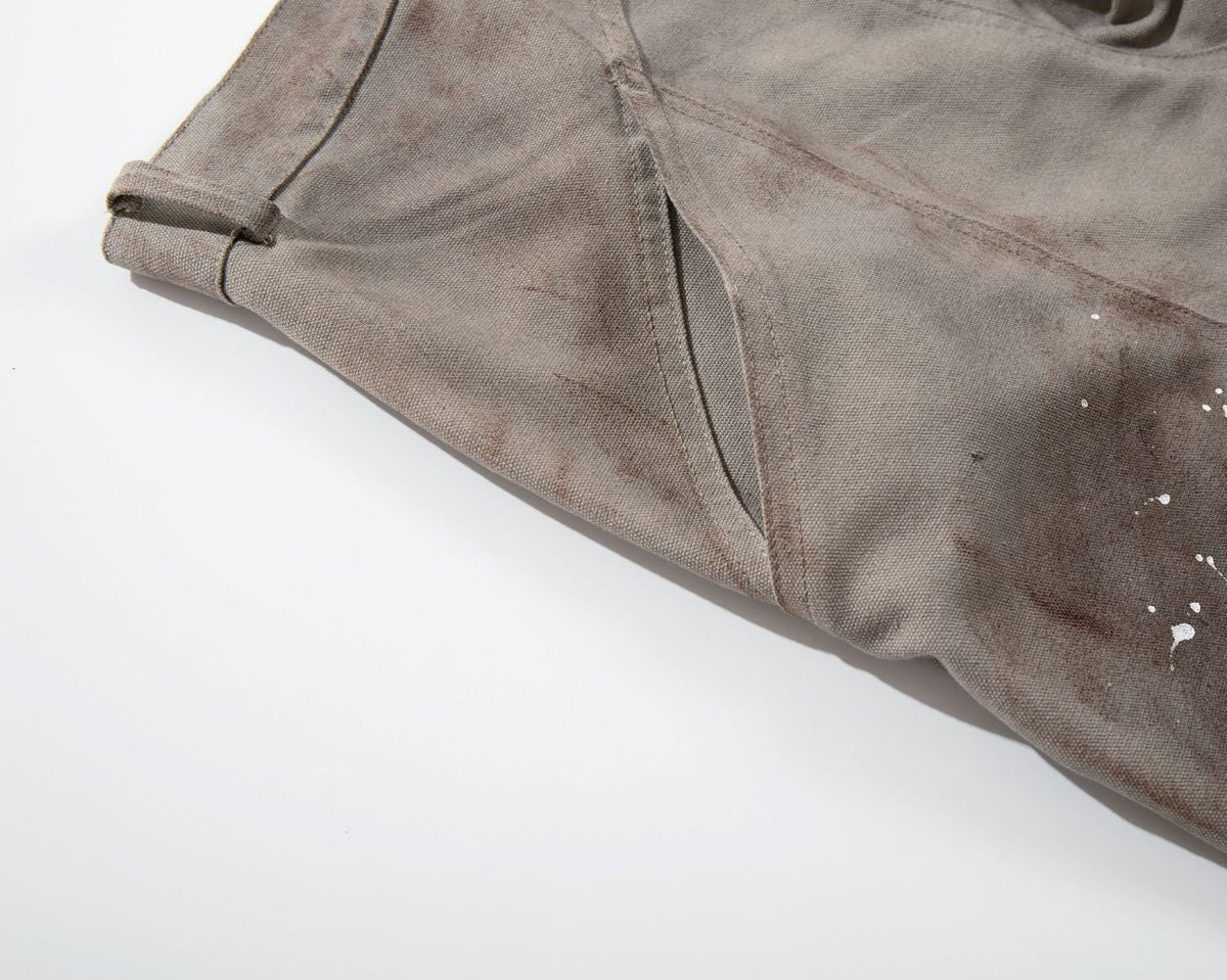 The Earth-Wash Paneled Wide-Leg Jeans