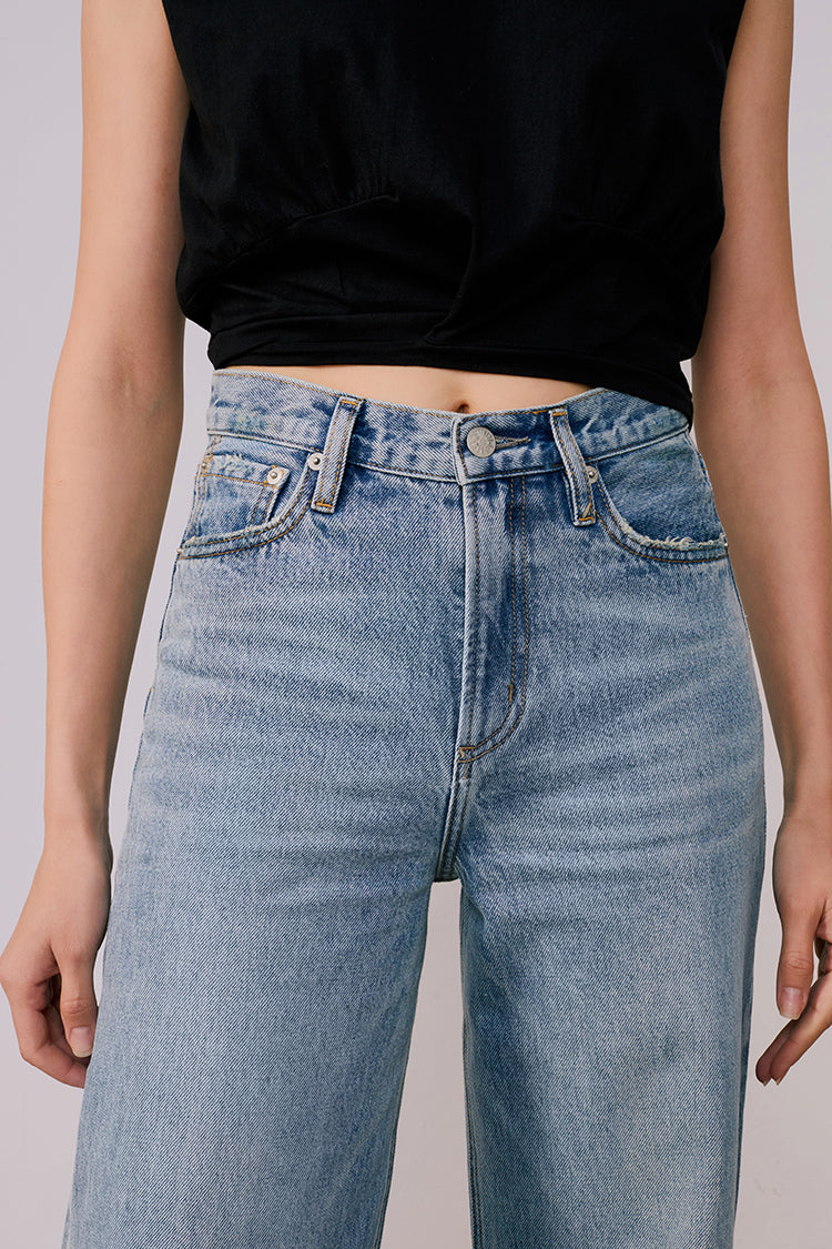 Angeles High Rise Baggy Jeans HJ103 - JUSTLUXURY