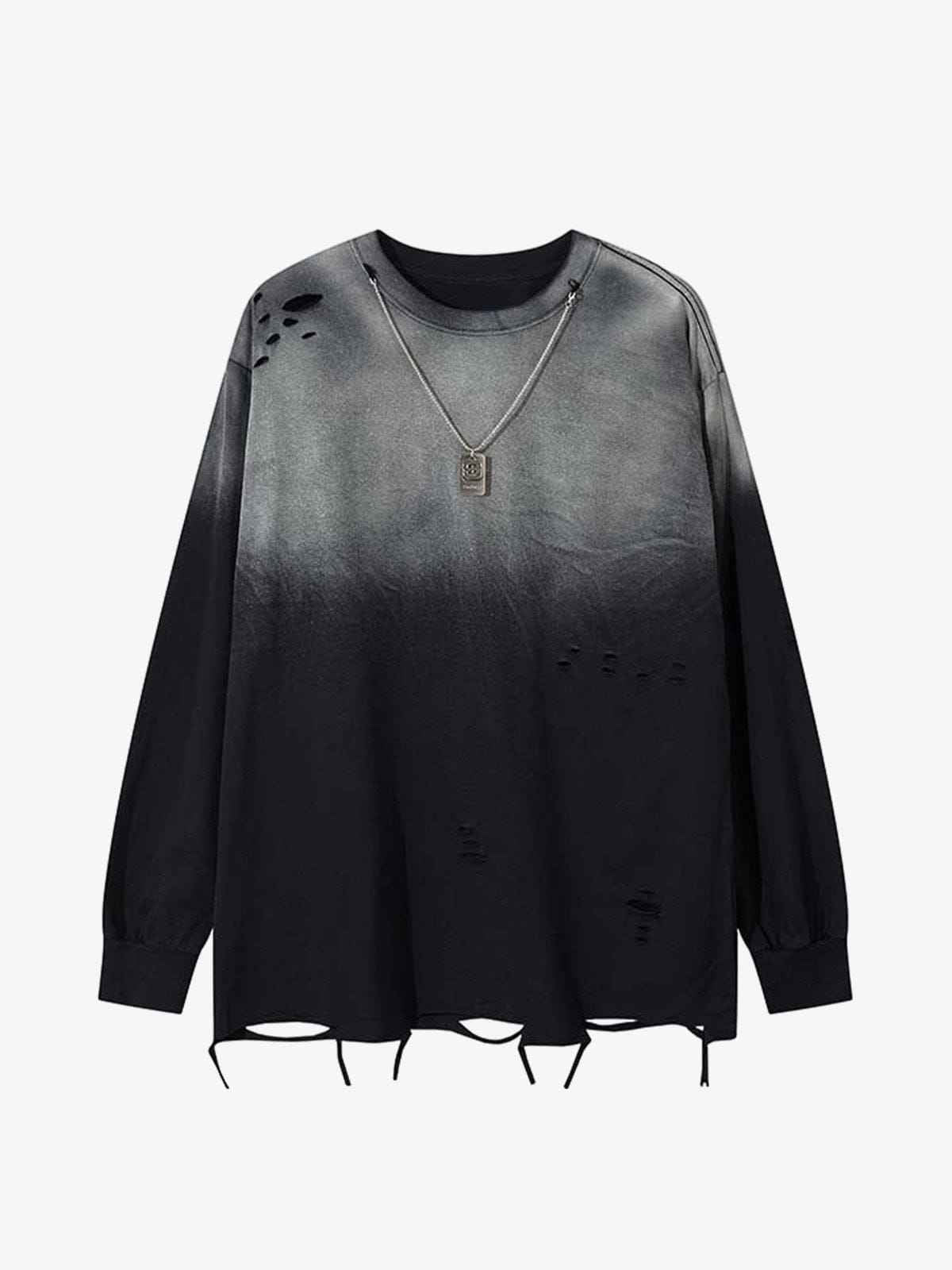 Long Sleeve Holey Fade