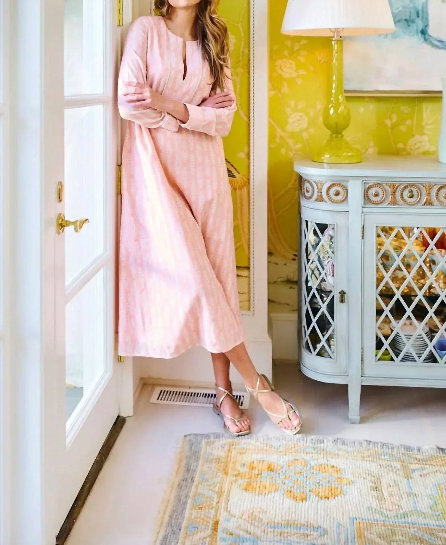 Kaftan Long Sleeve Midi Dress