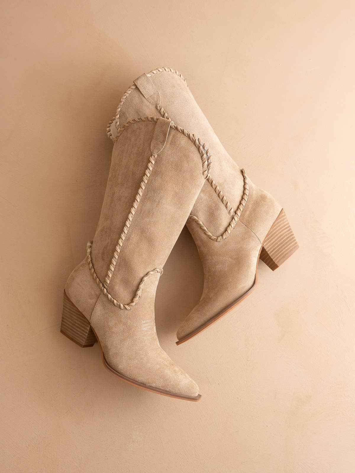 The Tilley | Almond Whipstitch Western Cowboy Boot