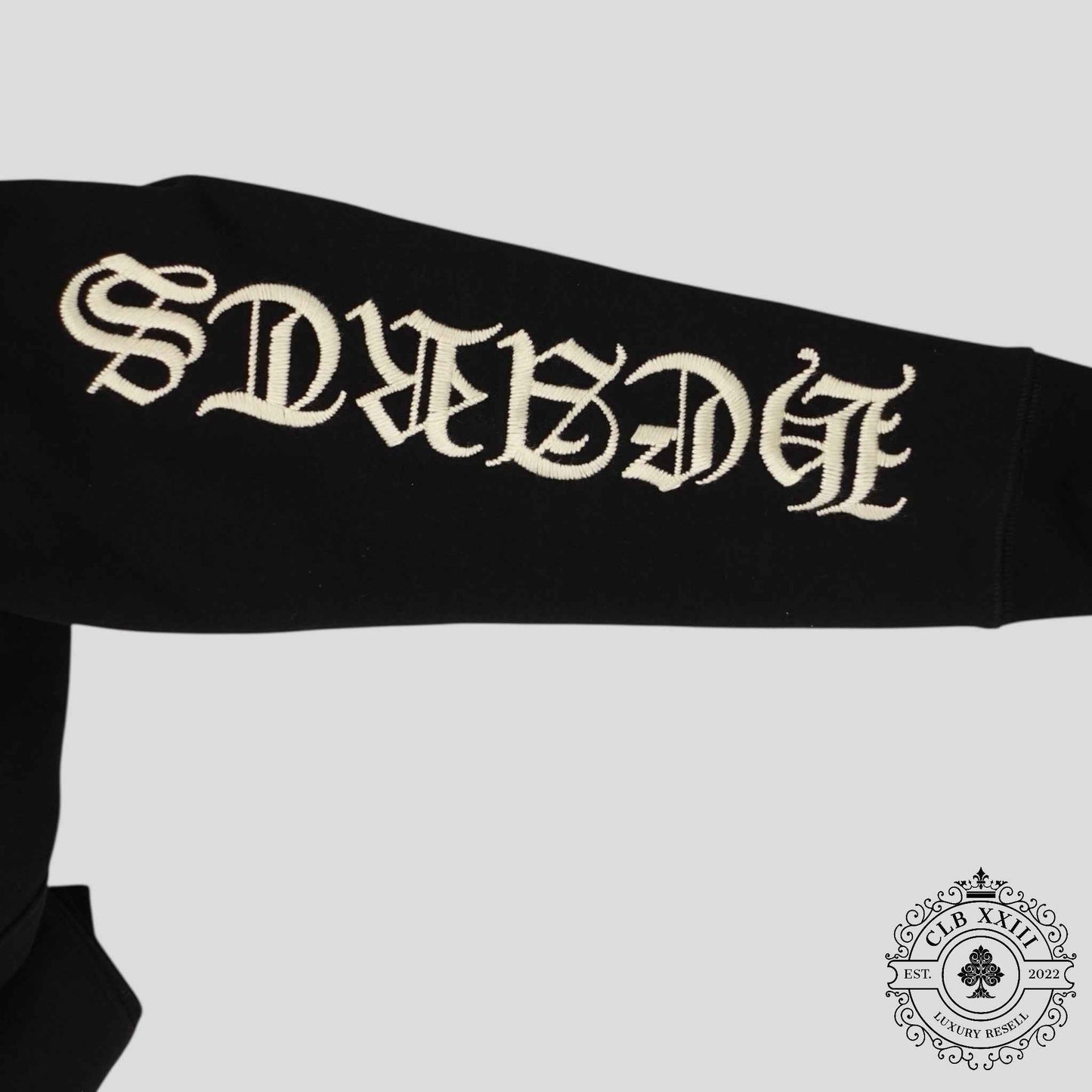 Chrome Hearts CH Embroidered Quarter Zip in Black