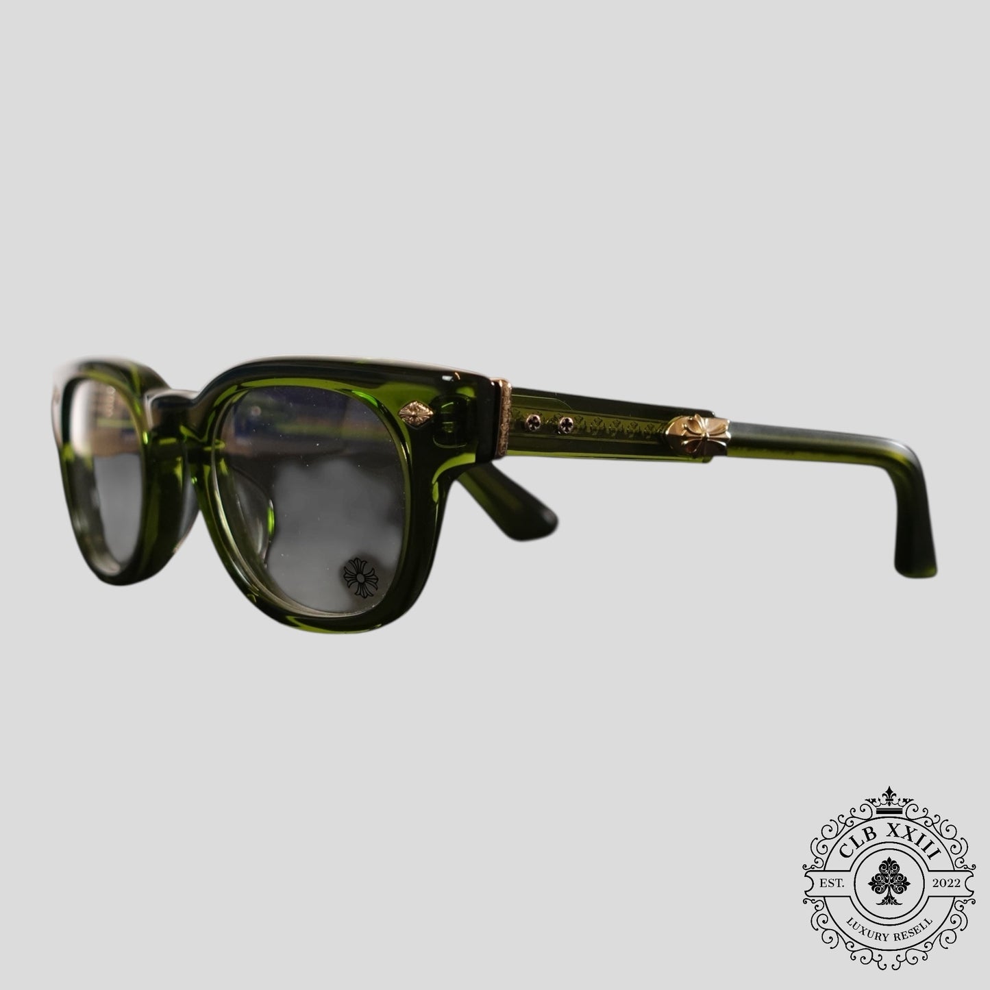 Chrome Hearts Jenna Tail Yea Glasses in Green