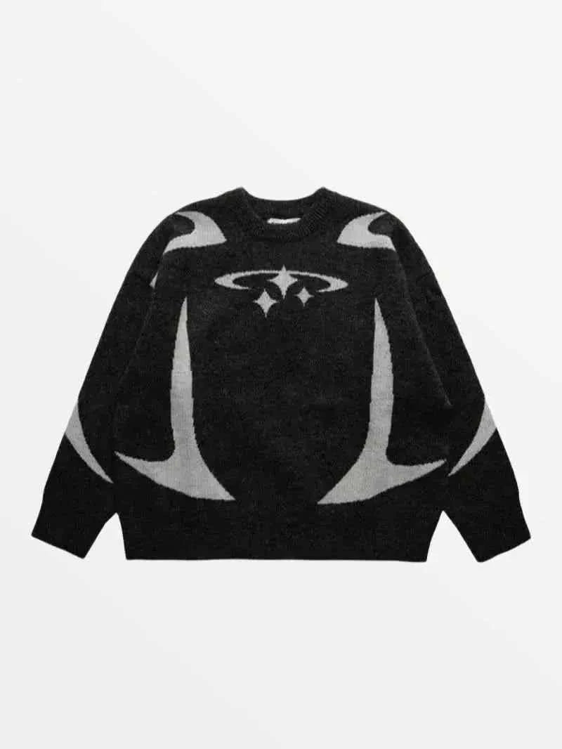 Knitted Sweater Circle Star