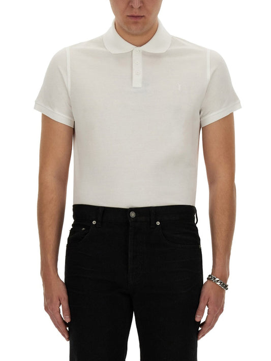 Saint Laurent Men Monogram Polo