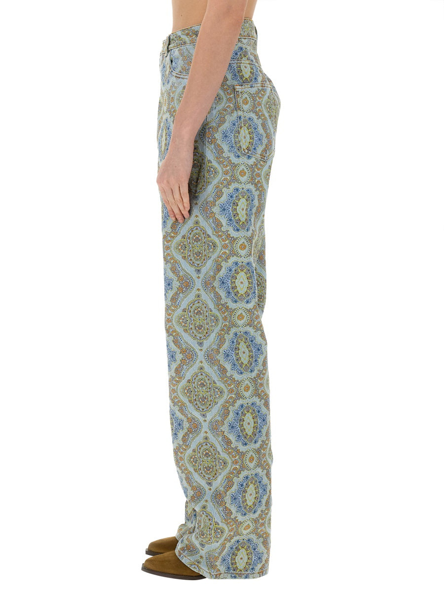 Etro Women Jeans Con Stampa Paisley