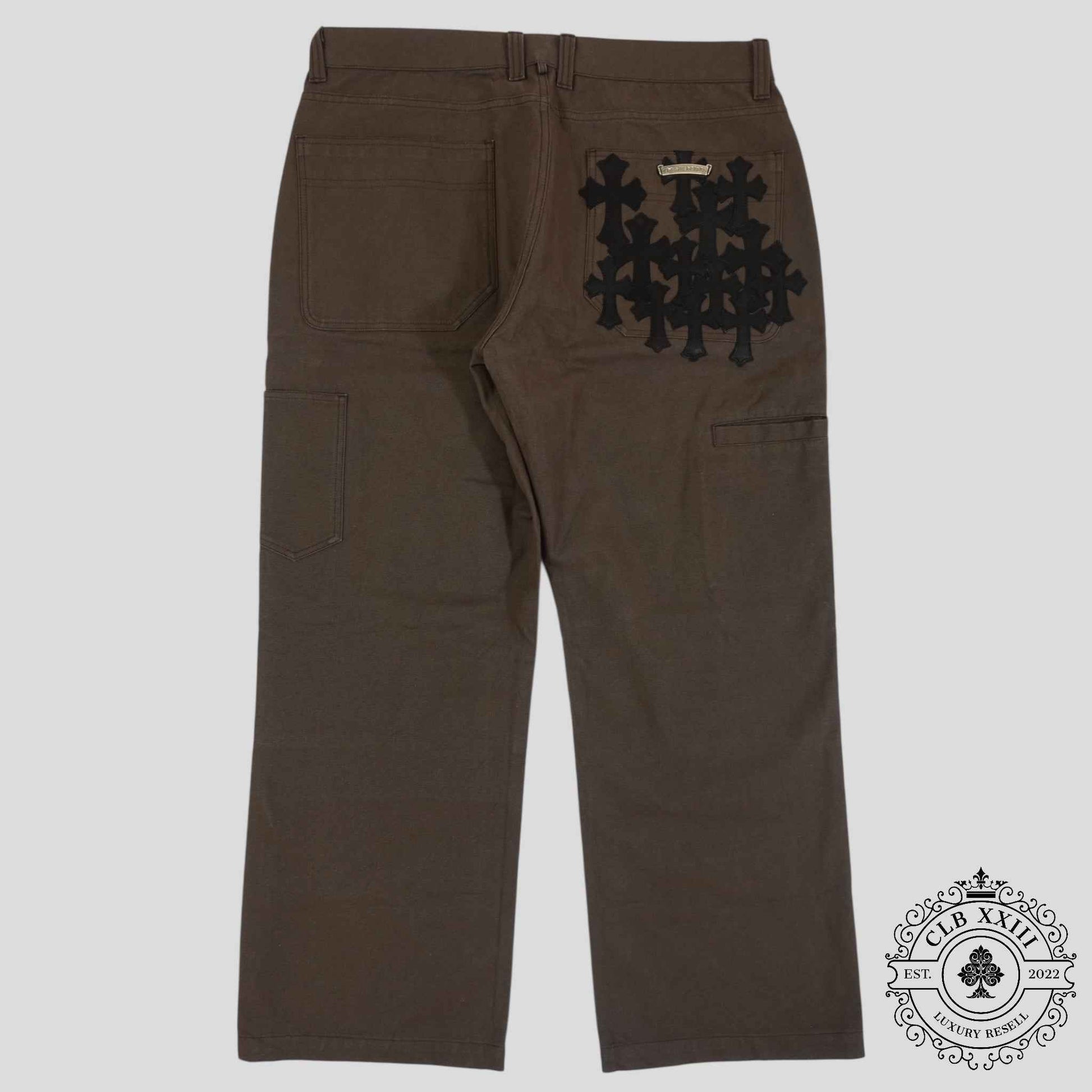 Chrome Hearts Double Knee Carpenter Pants in Brown