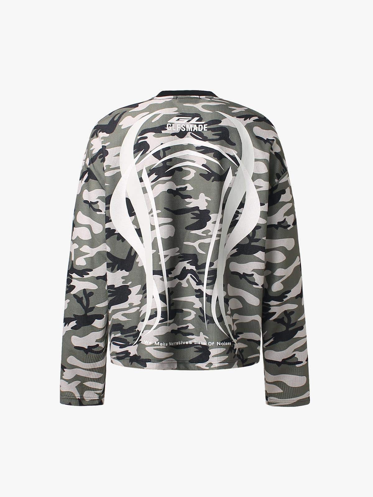 Long Sleeve Camo Skull