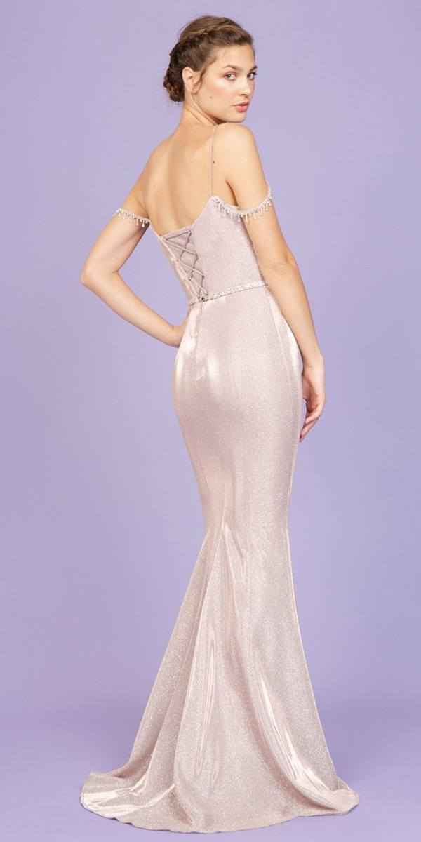 CLEARANCE - Eureka 9811 Cold-Shoulder Mermaid Long Dress (Size L)