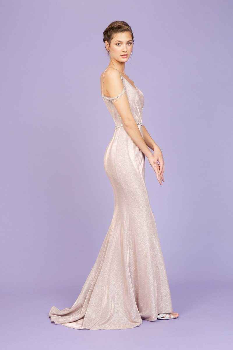 CLEARANCE - Eureka 9811 Cold-Shoulder Mermaid Long Dress (Size L)