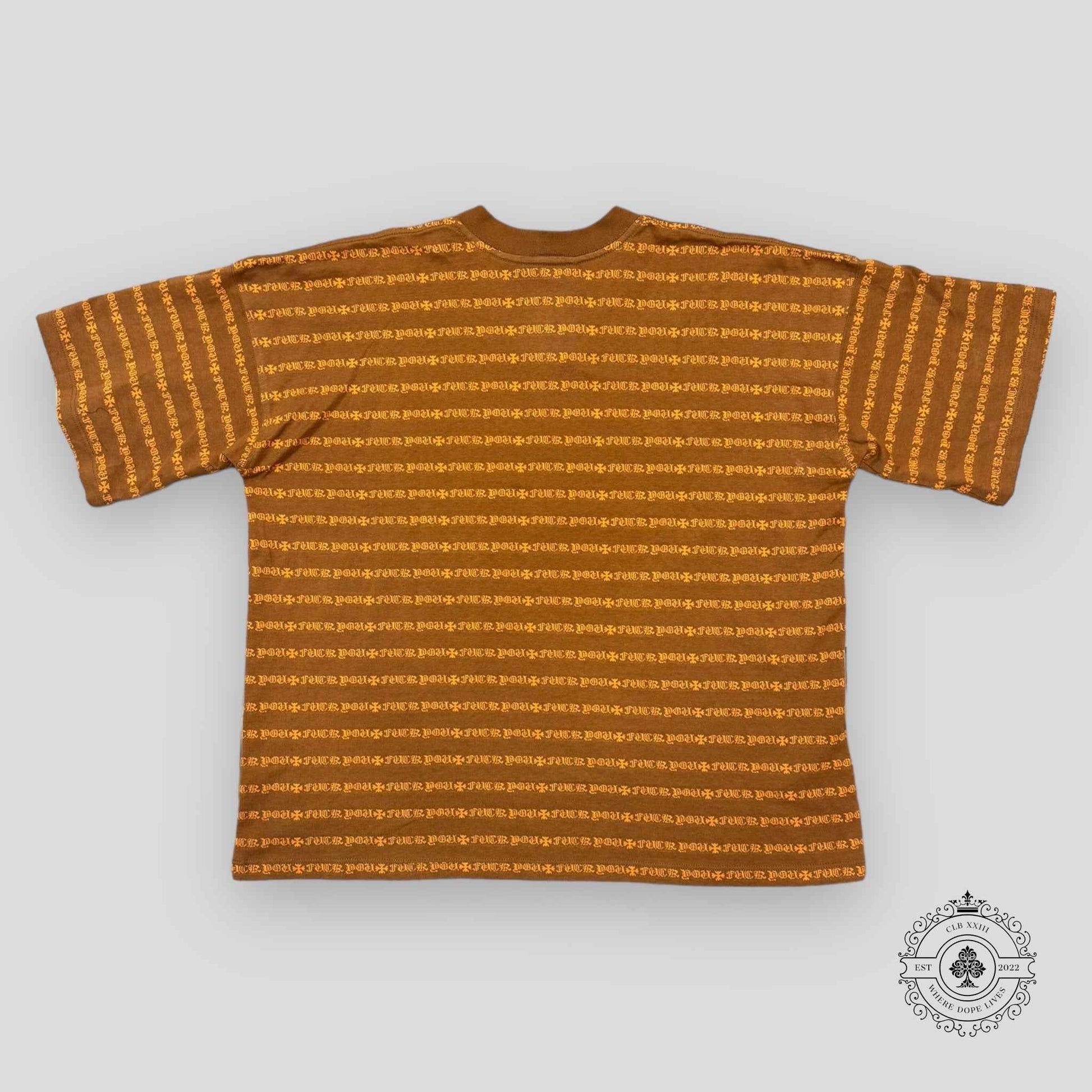 Chrome Hearts Matty Boy Teens From Mars Fuck You Striped T-Shirt