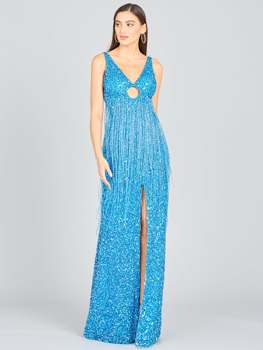 Regan Fringe Sequin Dress - JUSTLUXURY