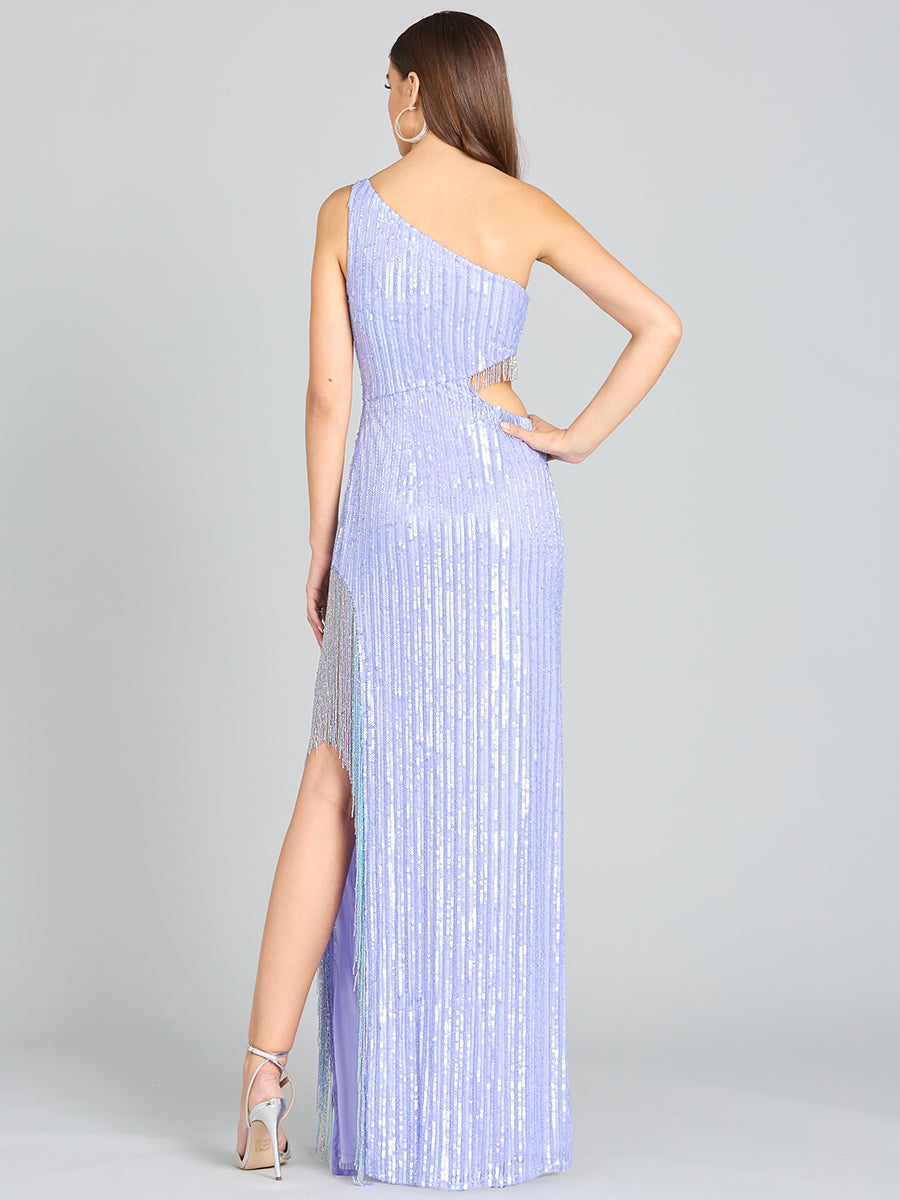Wendy Beaded Fringe Gown - JUSTLUXURY