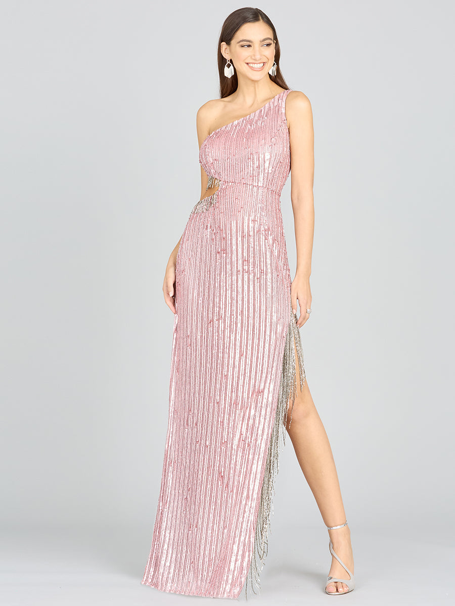 Wendy Beaded Fringe Gown - JUSTLUXURY