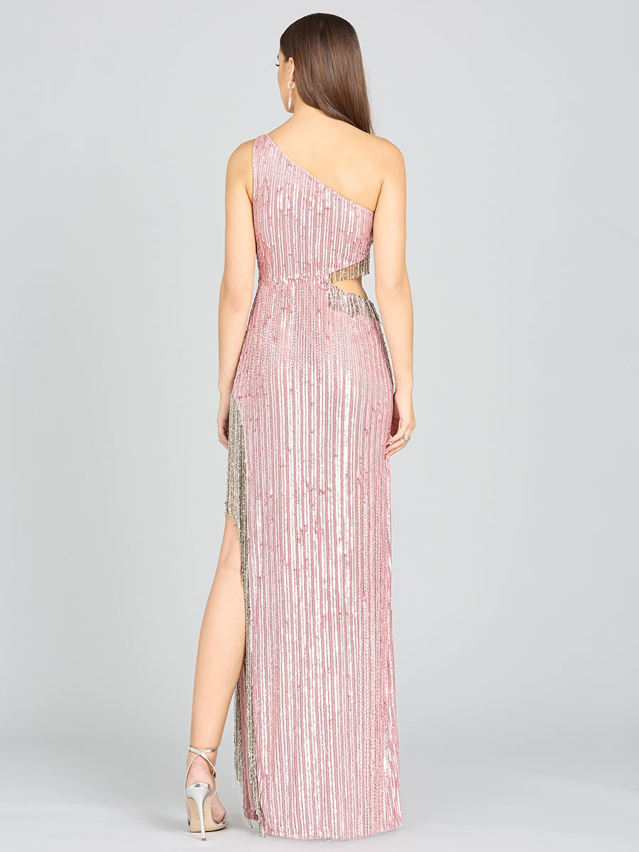 Wendy Beaded Fringe Gown - JUSTLUXURY