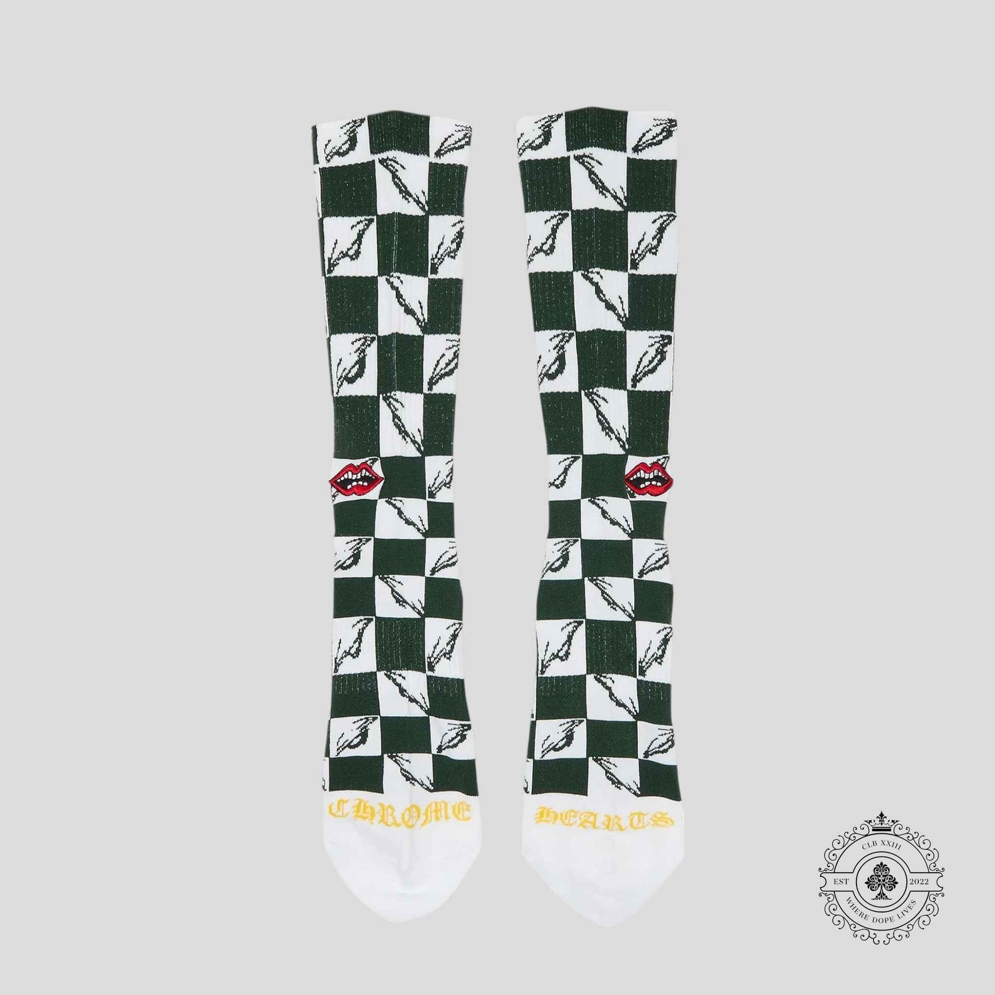 Chrome Hearts 99 Eyes Socks in Green