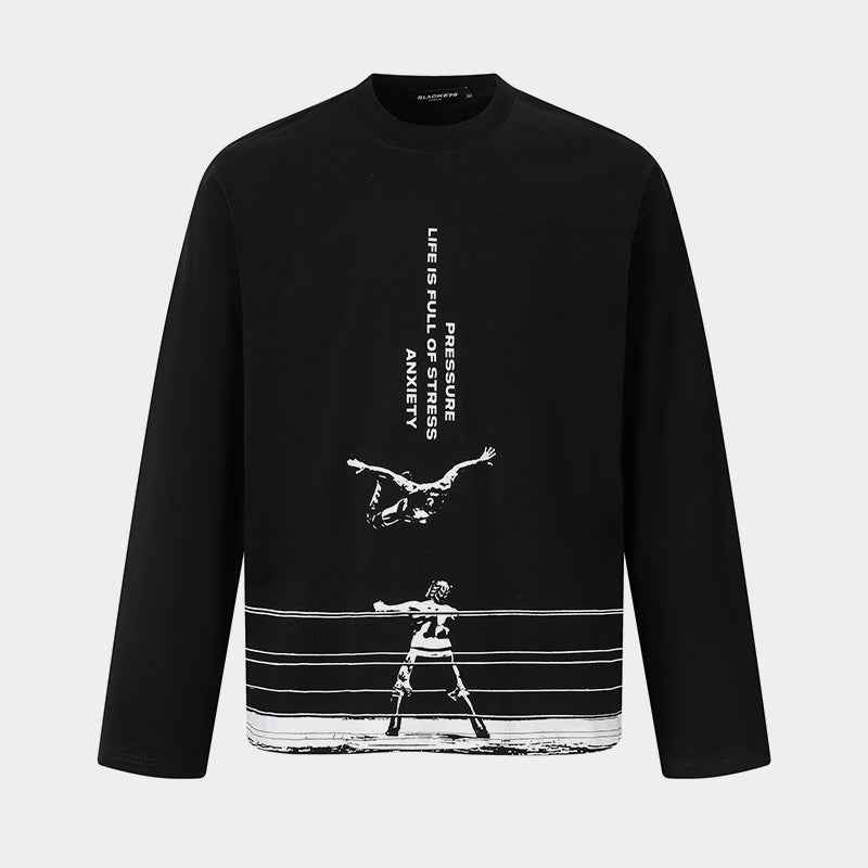 Wrestling Graphic Print | Streetwear Sweatshirt