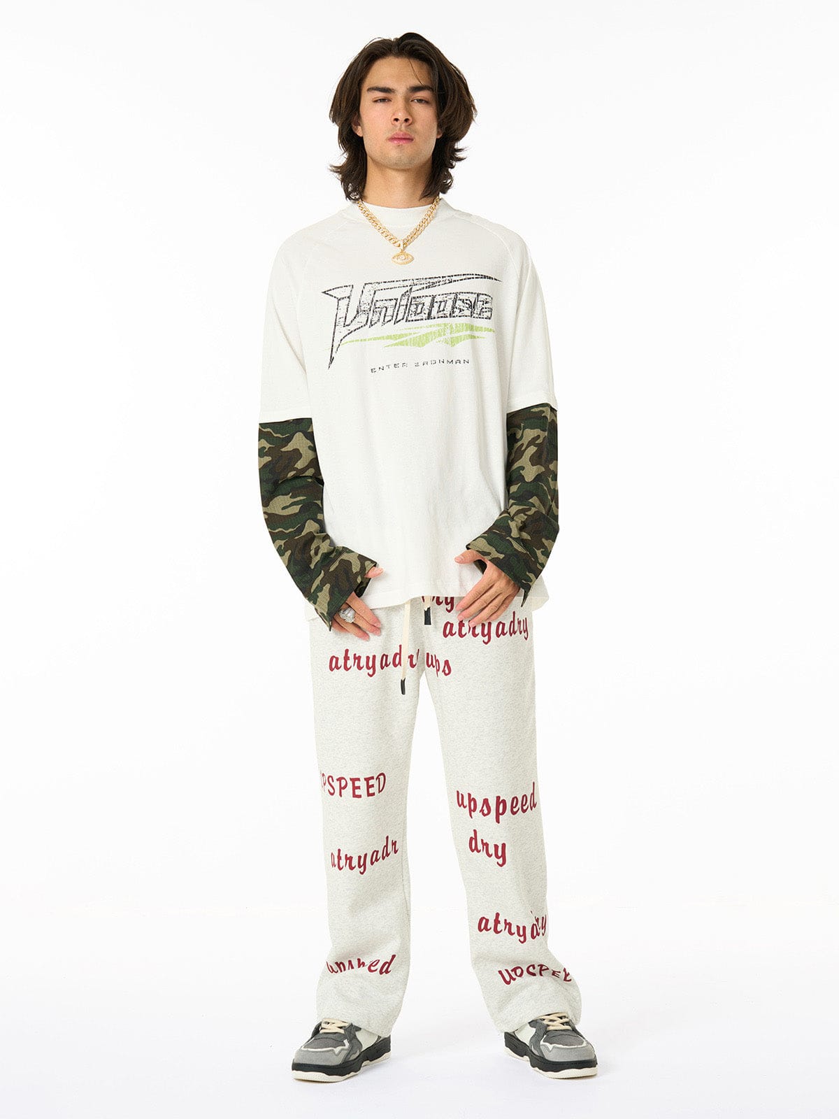 Long Sleeve Camo Layered