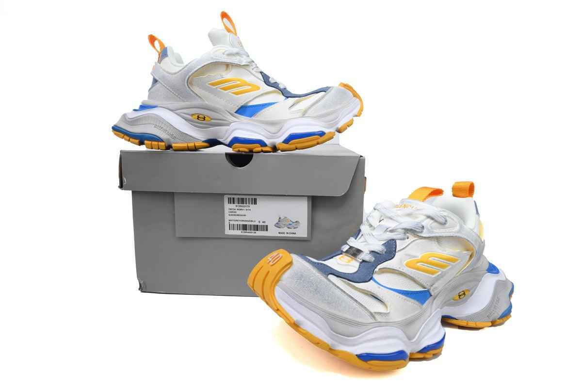 Custom BLCG White Blue Yellow Sneaker W2MV1 SneakerNational