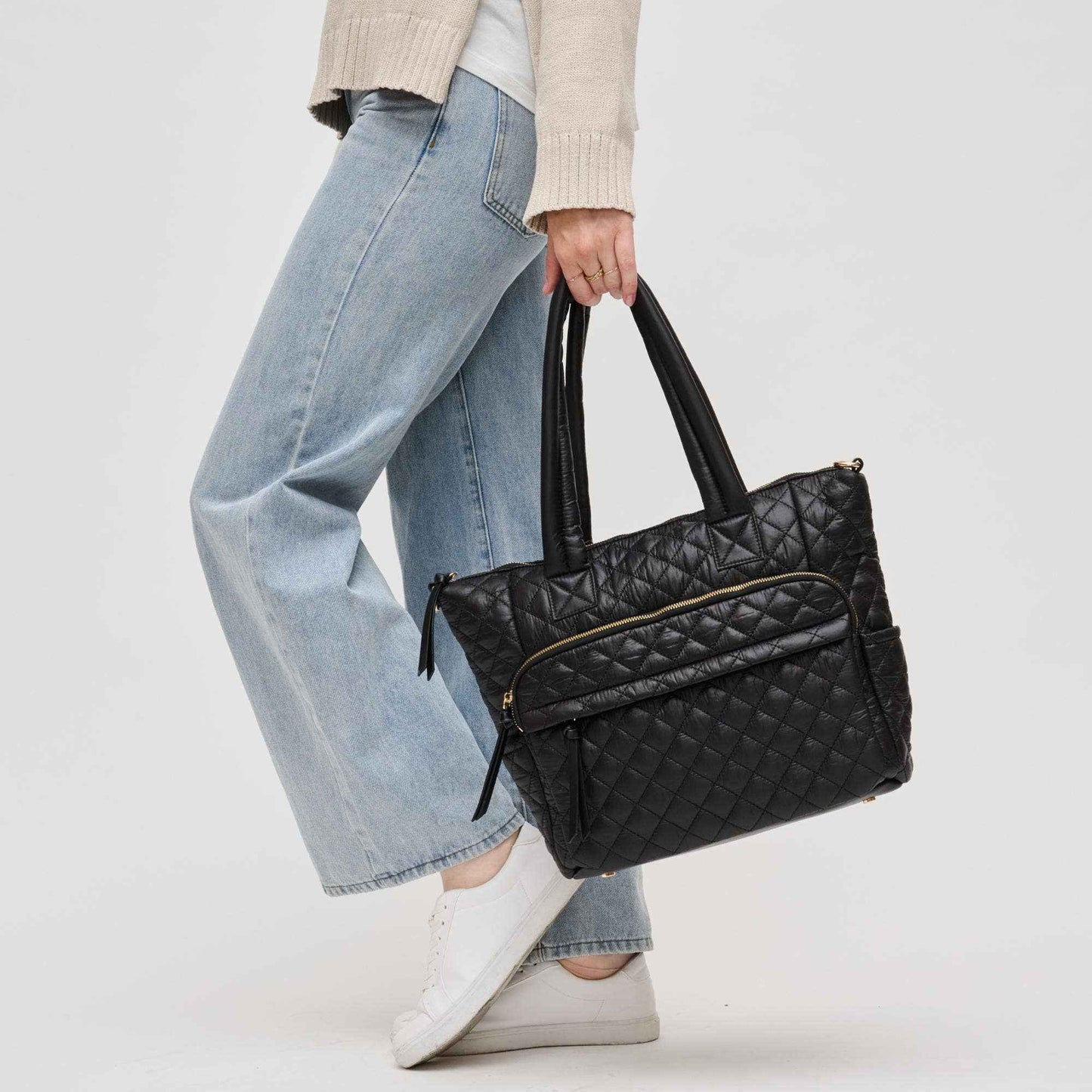 Jayna Quilted Nylon Tote