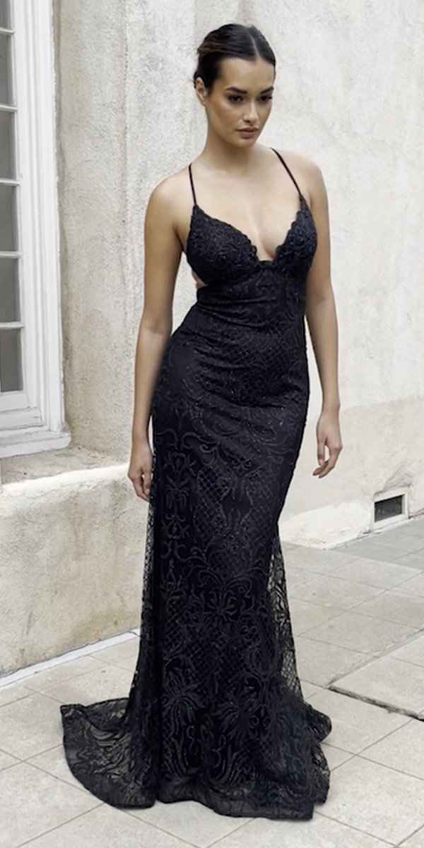 Andrea & Leo A1170 Long Diamond Rococo Backless Mermaid Gown