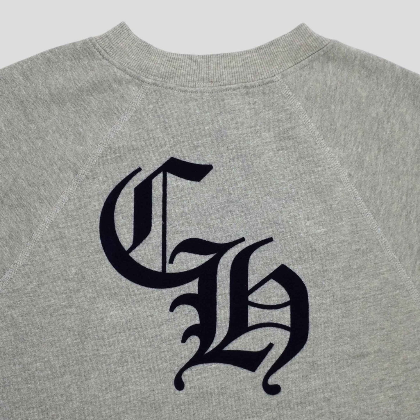 Chrome Hearts Women's Triple Cross CH Flocked Crewneck in Grey