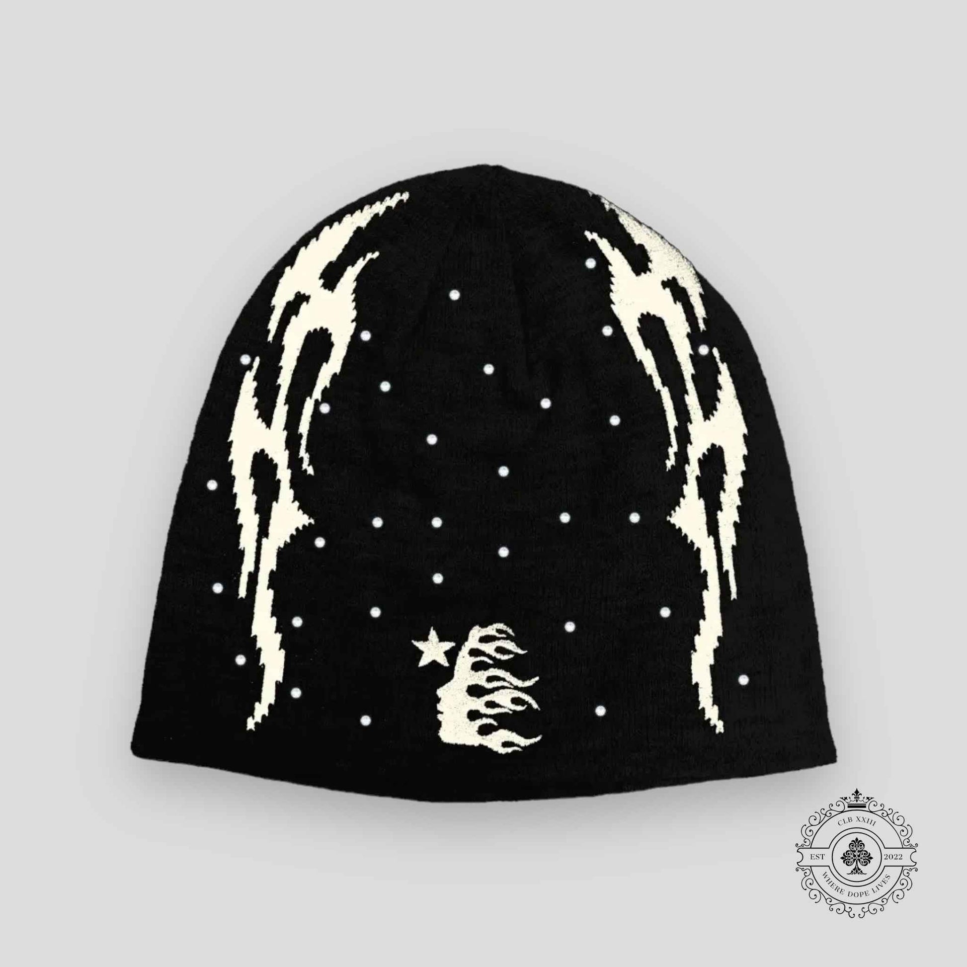 Hellstar Flame Beanie in Black