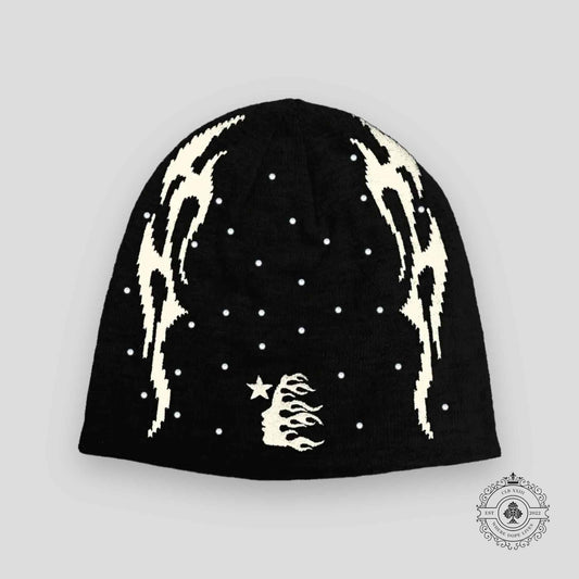 Hellstar Flame Beanie in Black