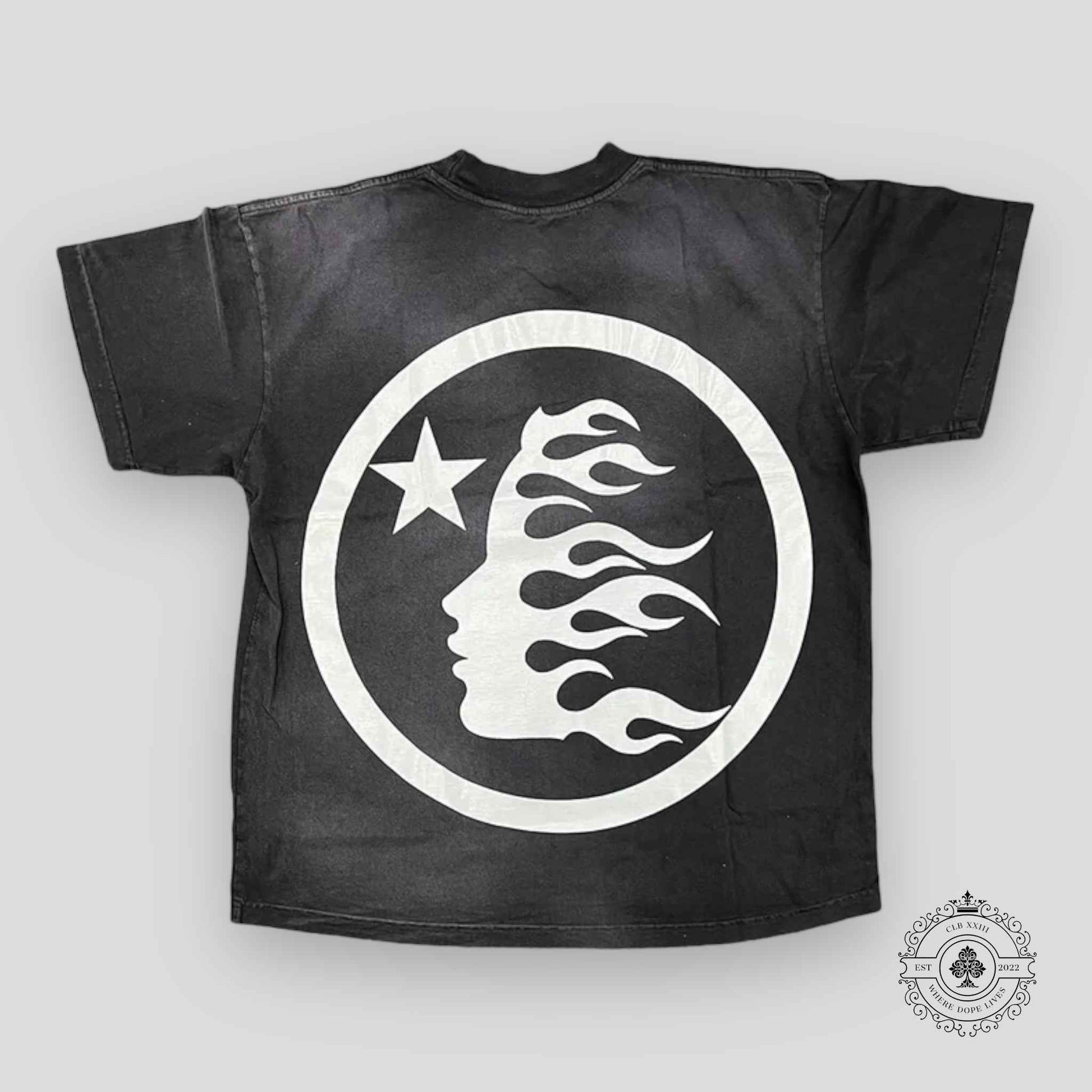 Hellstar Gel Sport Logo T-shirt in Black/Blue