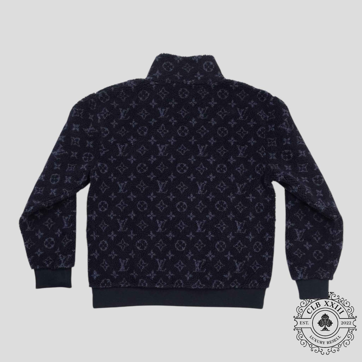 Louis Vuitton Monogram Fleece Jacket in Navy Blue